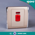 Interruptor elétrico da parede do calefator de água da tecla do interruptor 45A britânico de Igoto